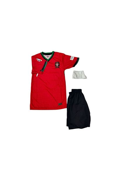 Atlas Global طقم قمصان كرة قدم للأطفال من منتخب البرتغال C.RONALDO مكون من 3 قمصان + شورت + جوارب