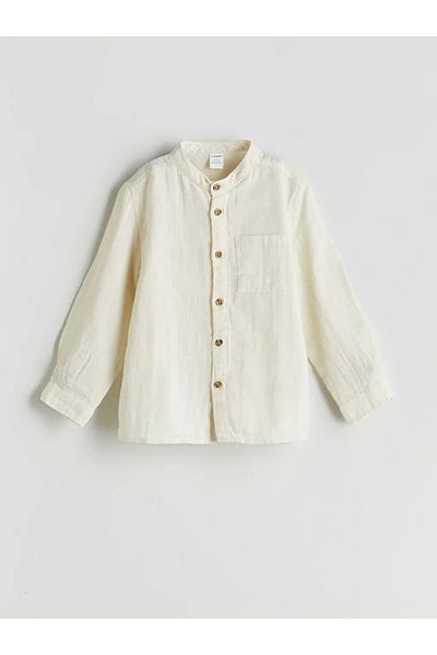 LC Waikiki Lcw Eco Ecru Judge Collar Boy's Shirt