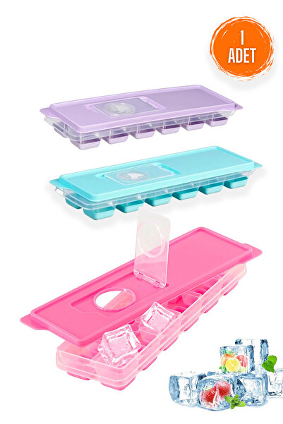 Beatitude Kapaklı Buz Kalıbı 1 Adet Renkli Kare Buz Kalıbı Kolay Çıkarılabili...