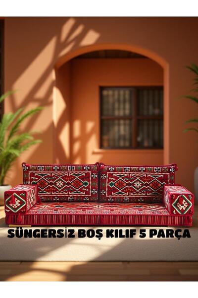 md home carpet Şark Köşesi Kılıf Takımı 70x190 | 5 Parça | Makine Dokuma Kuma...