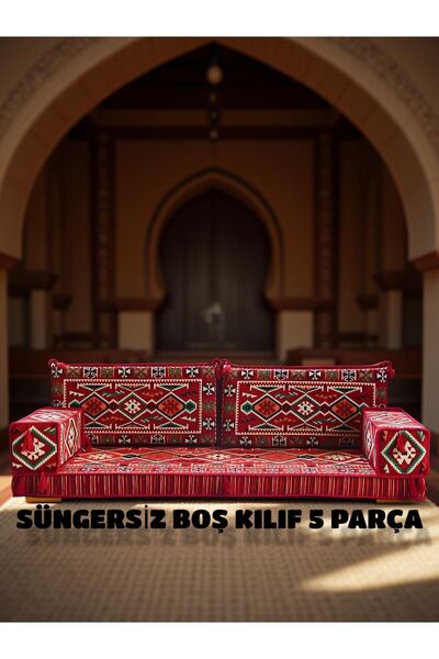 md home carpet Şark Köşesi Kılıf Takımı 70x190 | 5 Parça | Makine Dokuma Kuma...