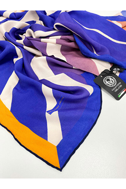 Valentino Orlandi Віскозний шарф - Монохромний лінійний візерунок - 51450-19