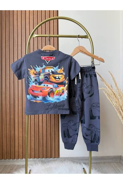 Teeny Weeny Kids Boy's Printed Cotton Crew Neck Bottom Top Set