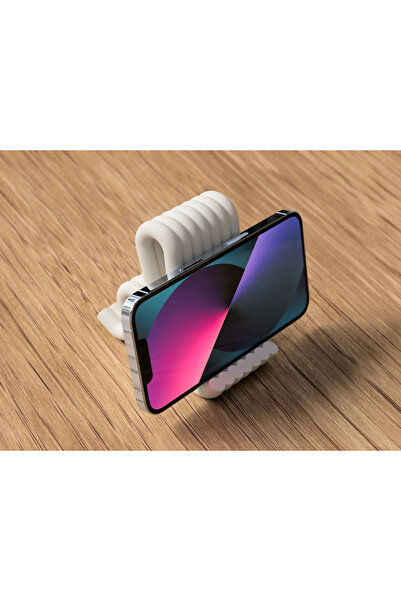 Solucan Telefon Standı (Beyaz)
