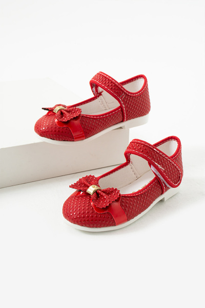 ALTUVATEKS Kız Bebek-Çocuk Babet Ayakkabı Fiyonk