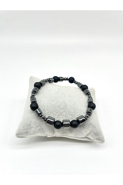 Padore Accessory A+ Quality Men's Bracelet |   Matte Onyx & Hematite |   Strong Power |   Special Bird