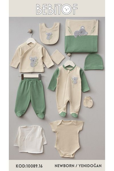 Bebitof Bebi̇tof Koala 10-Piece Zibin Set