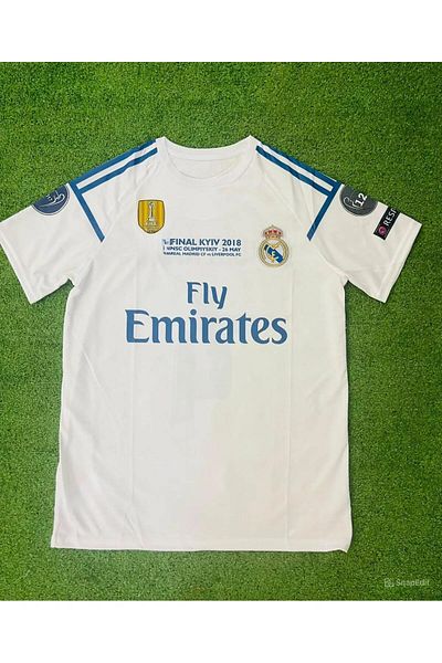 yenteks COPY - Mânecă scurtă Sergio Ramos Alb Real.Madrid. Tricou pentru adulți sezonul 2018