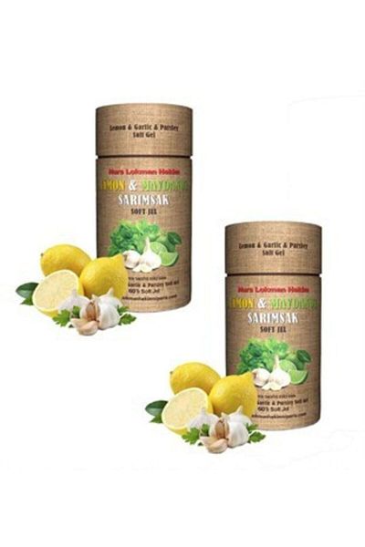 Nurs Lokman Hekim 2 Boxes Lemon Parsley Garlic Cure 60 Softgels X 2 Lemon Garlic Cure