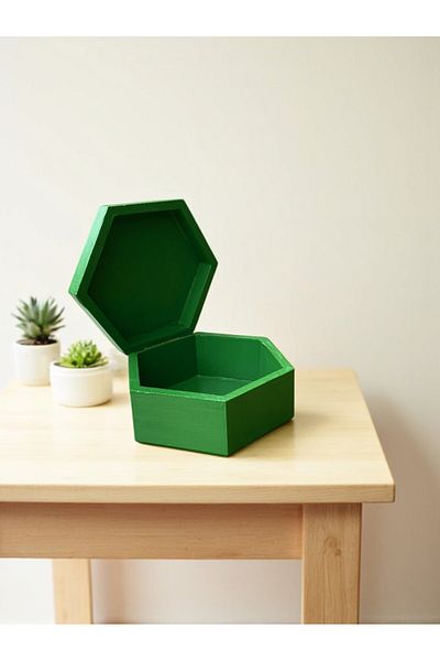 Funlife Scrapbook Snowflake Themed Wooden Storage Box