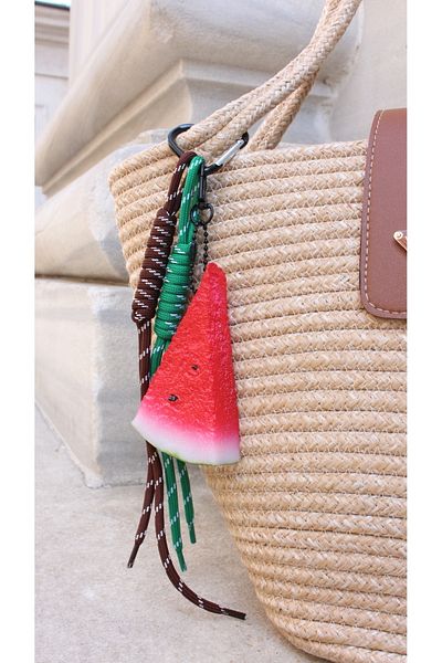 EBROU Figure and Fruit Detailed Bag Charm Accessory and Keychain