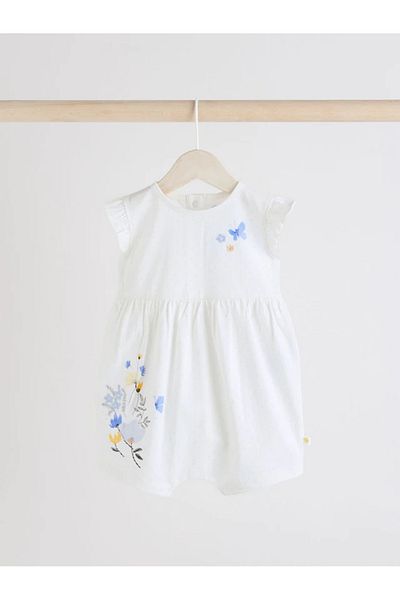 Next Baby 100% Organic Cotton Floral Patterned 3-Piece Romper Jumpsuit Set Alyag4757