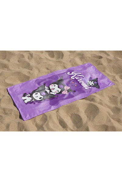 Home Kuromi Patterned Digital Printed Teenage Girl Beach Bath Towel