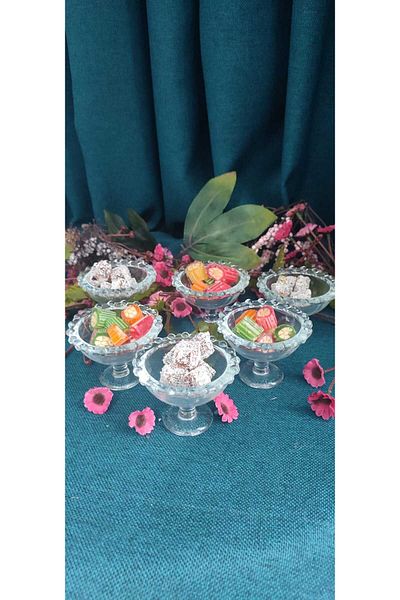 ORTAKÖY CENNETİ Bebaded 6 Pieces Mini Presentation Set Petra 45 ml Volume 8 cm Mouth Size 6 cm Magical Delight Bowl