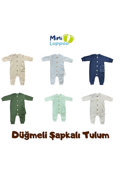 MİNİLOPPOO Buttoned Baby Jumpsuit