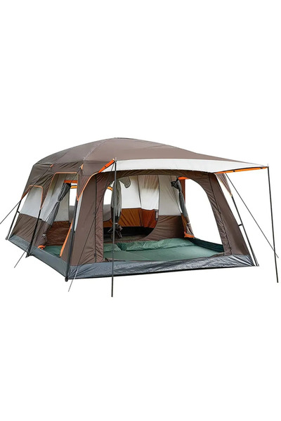 Nurcamp 10 Kişilik 2 Odalı Geniş Dayanıklı Tenteli Kamp Çadırı 430x305x200