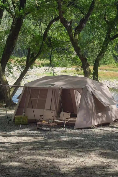 Nurcamp 10 Kişilik Tenteli Dayanıklı Pencereli Aile Kamp Çadırı 290x400x190