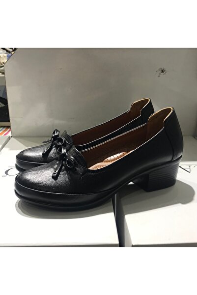 Brs Kısa Topuklu Ortopedik Hakiki Deri Ayakkabı