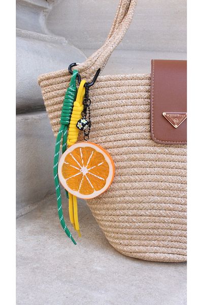 EBROU Figure and Fruit Detailed Bag Charm Accessory and Keychain