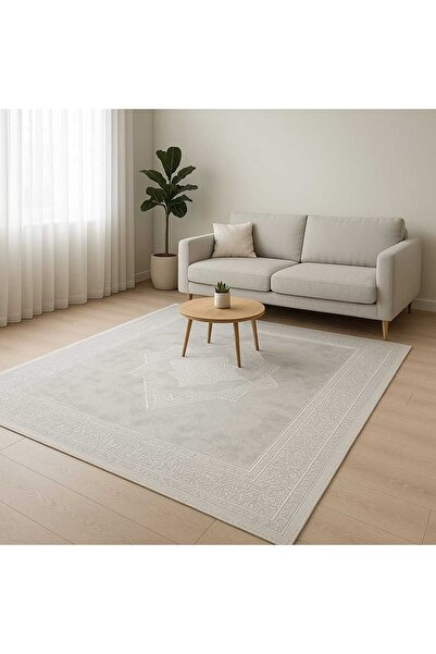 KARAR HALI 4 m2 KLASİK BEJ-GRİ RENGİNDE AKRİLİK SALON HALISI