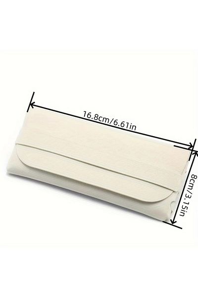 YIWU Stylish Faux Leather Glasses Storage Case White