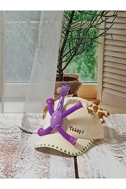 Aydmr Aksesuar Çocuk Kolları Vantuzlu Işıklı Zürafa Figürlü Şapka