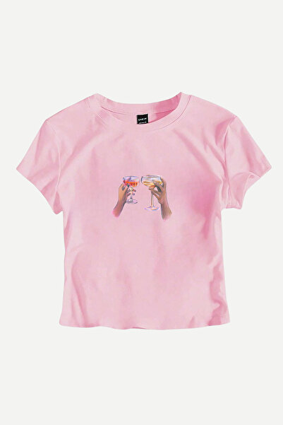 OVER HEAD Tricou Bayb cu imprimeu Y2K pentru femei