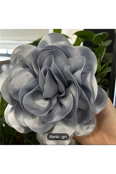 HOBİ French Style Camellia Field Bundle Ornament Brooch Satin Polyester