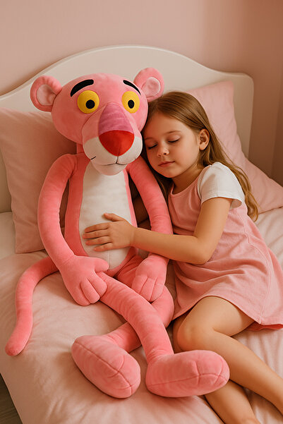 KENT Pembe Panter Peluş 95 cm – Dev Boy & Sevimli Çocuk Hediyesi