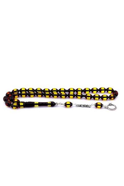 Midyat Gümüş Dünyası Vertical Powder Amber Prayer Beads