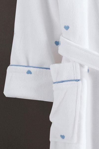 VAROL Μπουρνούζι Heart Embroidered 100% Cotton Series Love