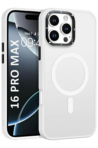 CEPSTOK Apple iPhone 16 Pro Max(6.9") Magsafe Wireless Şarj Özellikli Mat Silikon Kılıf