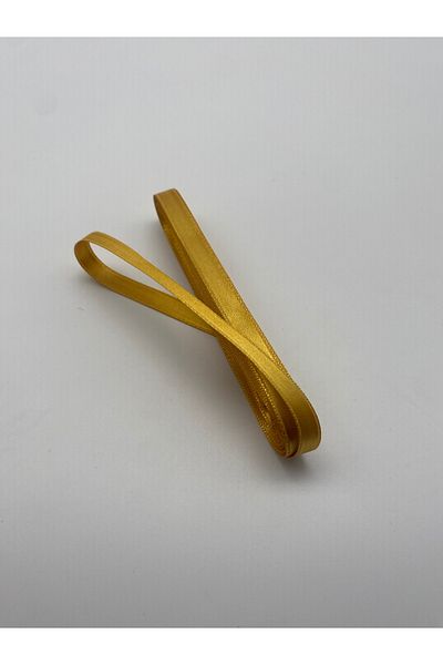 Ak Tuhafiye Χρυσή Σατέν Κορδέλα 1 cm 10 Yards, Συσκευασία και Συντομία Decor-Προίκα