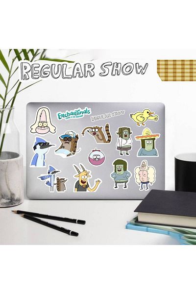 hediyenebak Regular Show Series 1 Sticker Set |   Laptop Agenda Pc Tablet Phone Notebook Sticker Bullet Journal