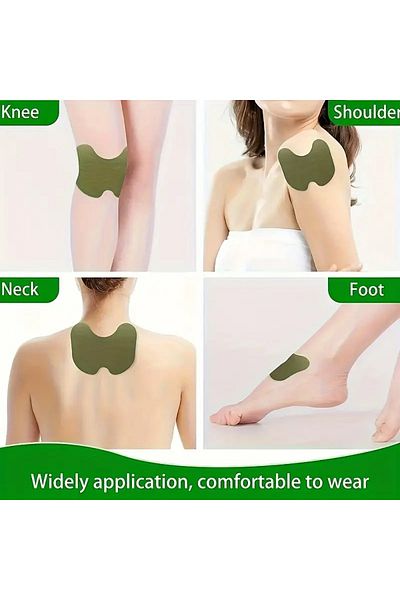 Matrock Natural Herbal Heat Therapy Pads&Moxipostion 4 Knees,Neck&Shoulders-Self-adhesive Pain Relief 25P
