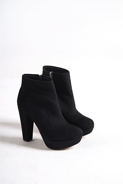 owwox club Simone; Μαύρο καστόρι, Μπότες με ψηλό τακούνι με πλατφόρμα