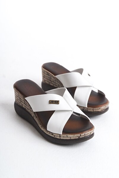 owwox club Suzi; Білі, 7,5 см, жіночі тапочки на підборах