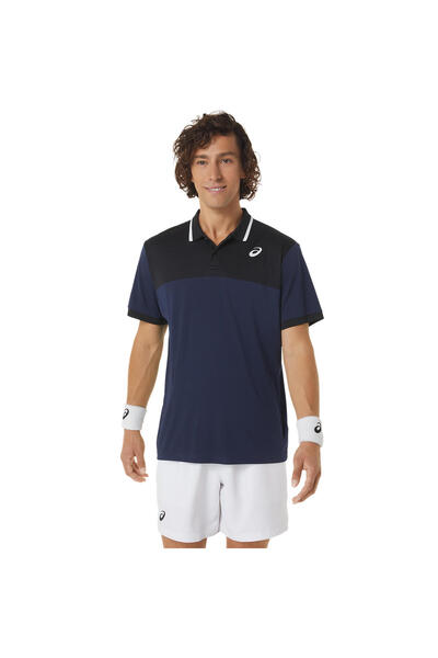 Asics Men Court Polo Shırt Erkek Lacivert Kısa Kollu Tshirt 2041a256-401