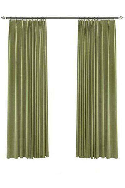 COOYA Blackout Curtains, 2-Piece Set, Scandinavian Style, Velvet, For Bedroom and Living Room, 200x270cm