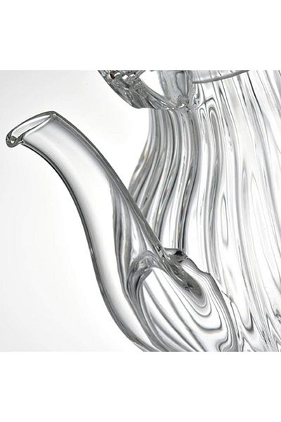 COOYA Glass Teapot, Elegant Shape, Handmade, High Quality, Durable Material, 750ml, Suitable for Kitchen
