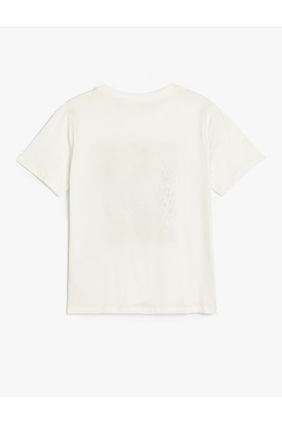 Koton New Season Short Sleeve Cotton Leopard Patterned Oversize T-Shirt