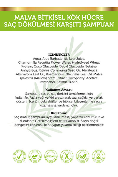 Vellara Bitkisel Kök Hücre Içeren Saç Dçkülmesi Karşıtı Ve Yeni Tuzsuz¶bensiz Şampuan 300 ml