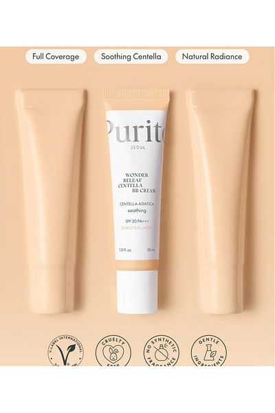 Purito Centella Wonder Relief BB Cream SPF30 PA+++ (21 Light Beige 30ml)