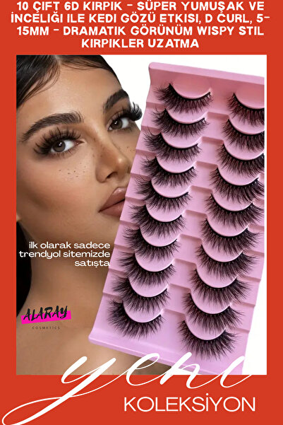 alaraycosmetics Takma Ipek Kirpikler Alara^nın Kolleksıyonu Wıspy Tarzı 10 Cıft 5d Curl Rus Volume- Etkili Bakışlar