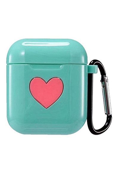 Generic Cute Charging Case Cover With Carabiner For Apple AirPods Blue/Pink