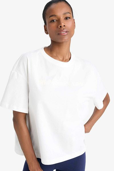 DeFacto Defactofit Nba Brooklyn Nets Oversize Fit Crew Neck Print Athlete Short Sleeve T-Shirt E2345Ax25Sm