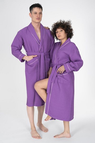 VAROL Chaos Series - Shawl Collar Pique and Bathrobe Dressing Gown