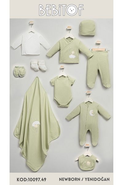 Bebitof Bbt10097 Bebitof Sweet Dreams Bear 10-Piece Bodysuit Set