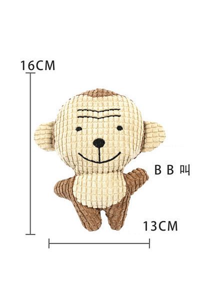 Choice Monkey Plush Dog Toy for Small Medium Pets Funny Interactive Squeaky Toys Cow/Pig Shape Stuffed Dog