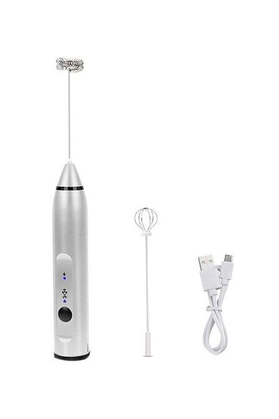 Generic Rechargeable Handheld Milk Frother Silver